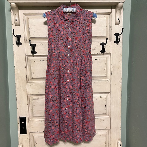 April Cornell Dresses & Skirts - April Cornell Lavender/Pink Floral Button Dress Size XS